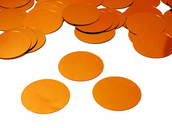 Round Confetti, Orange 3/4